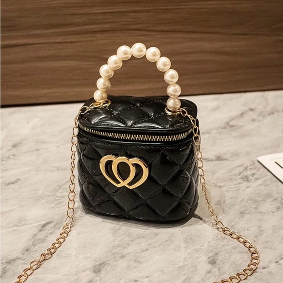 Handbags - New black patent quilted mini crossbody bag